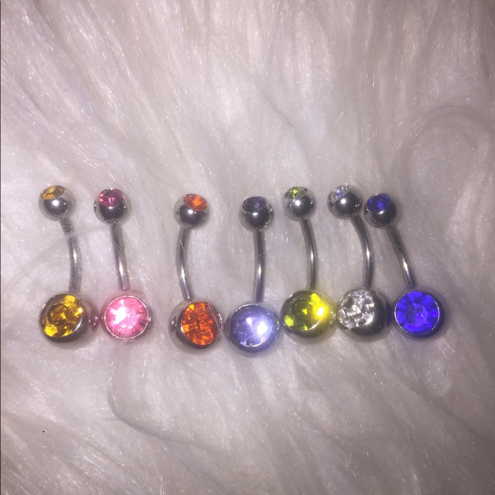 7 beautiful belly button rings BRAND NEW